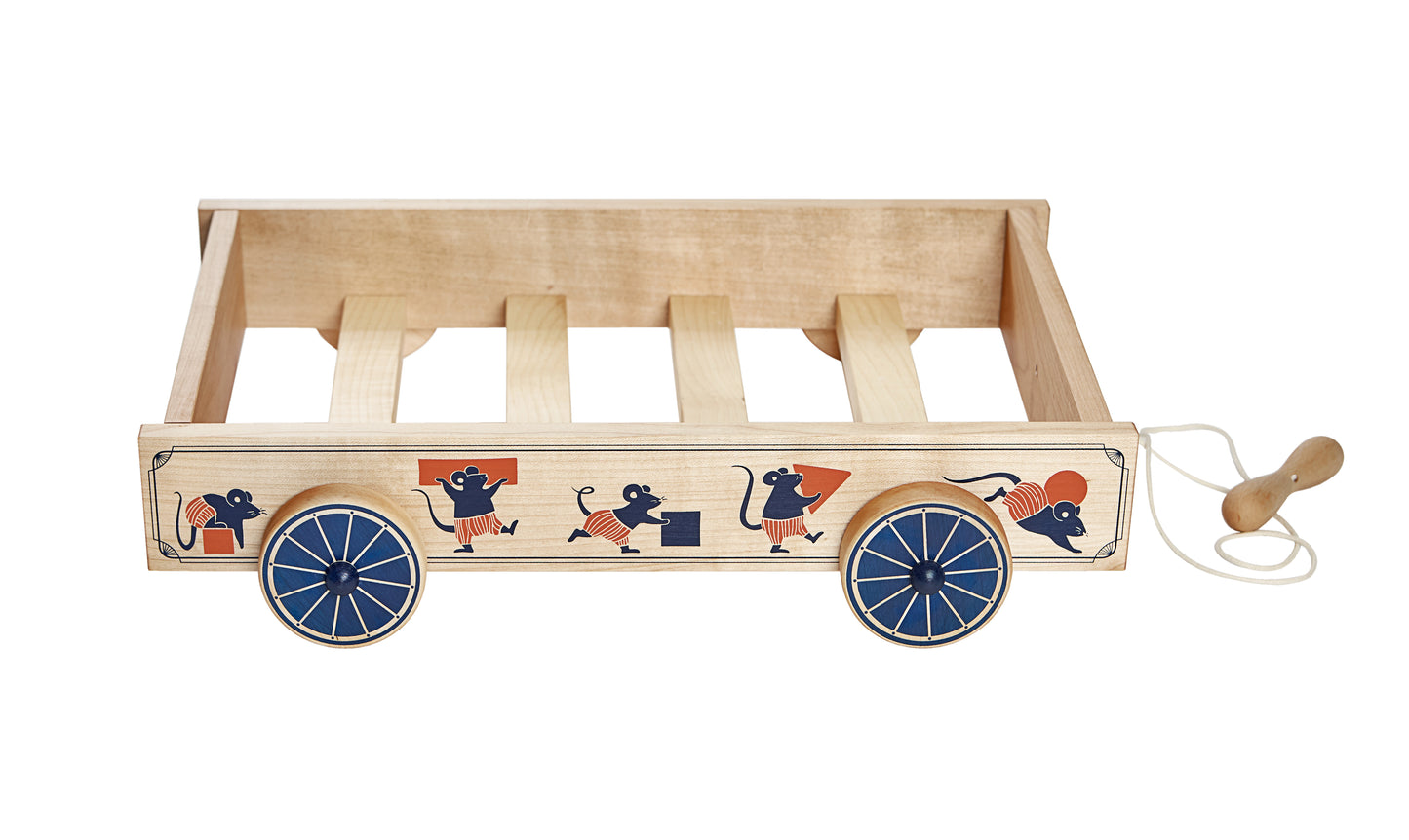 drewniany wózek-wagon