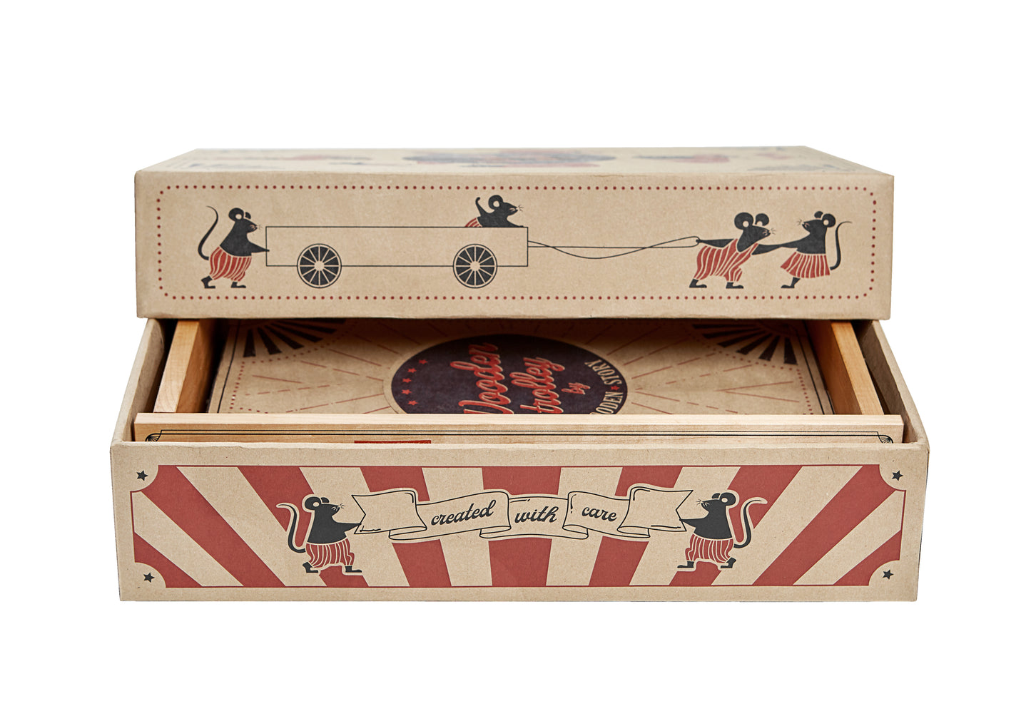 drewniany wózek-wagon