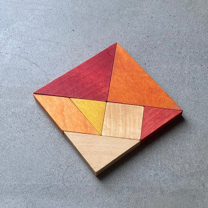 gra tangram w woreczku - barwa ciepła