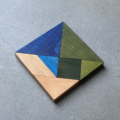 gra tangram w woreczku - barwa zimna