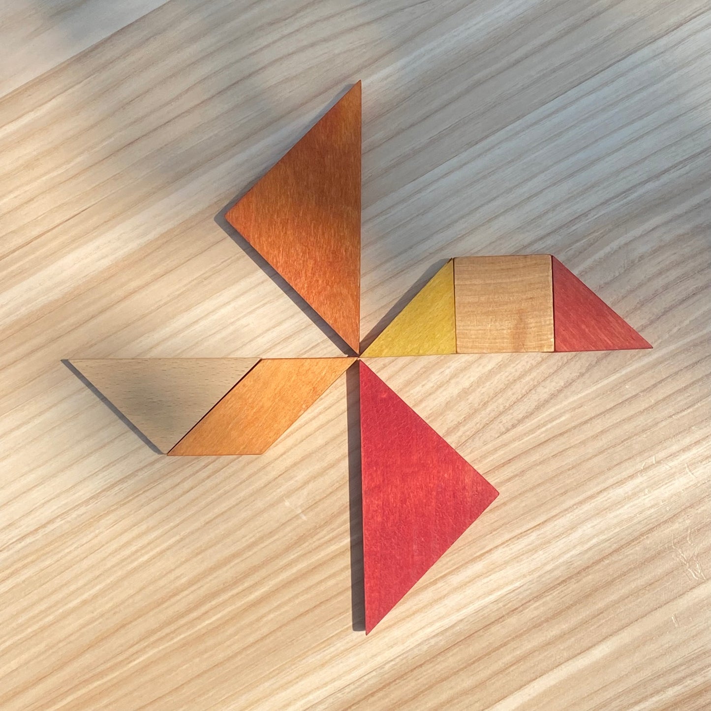 gra tangram w woreczku - barwa ciepła