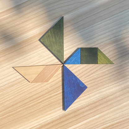 gra tangram w woreczku - barwa zimna
